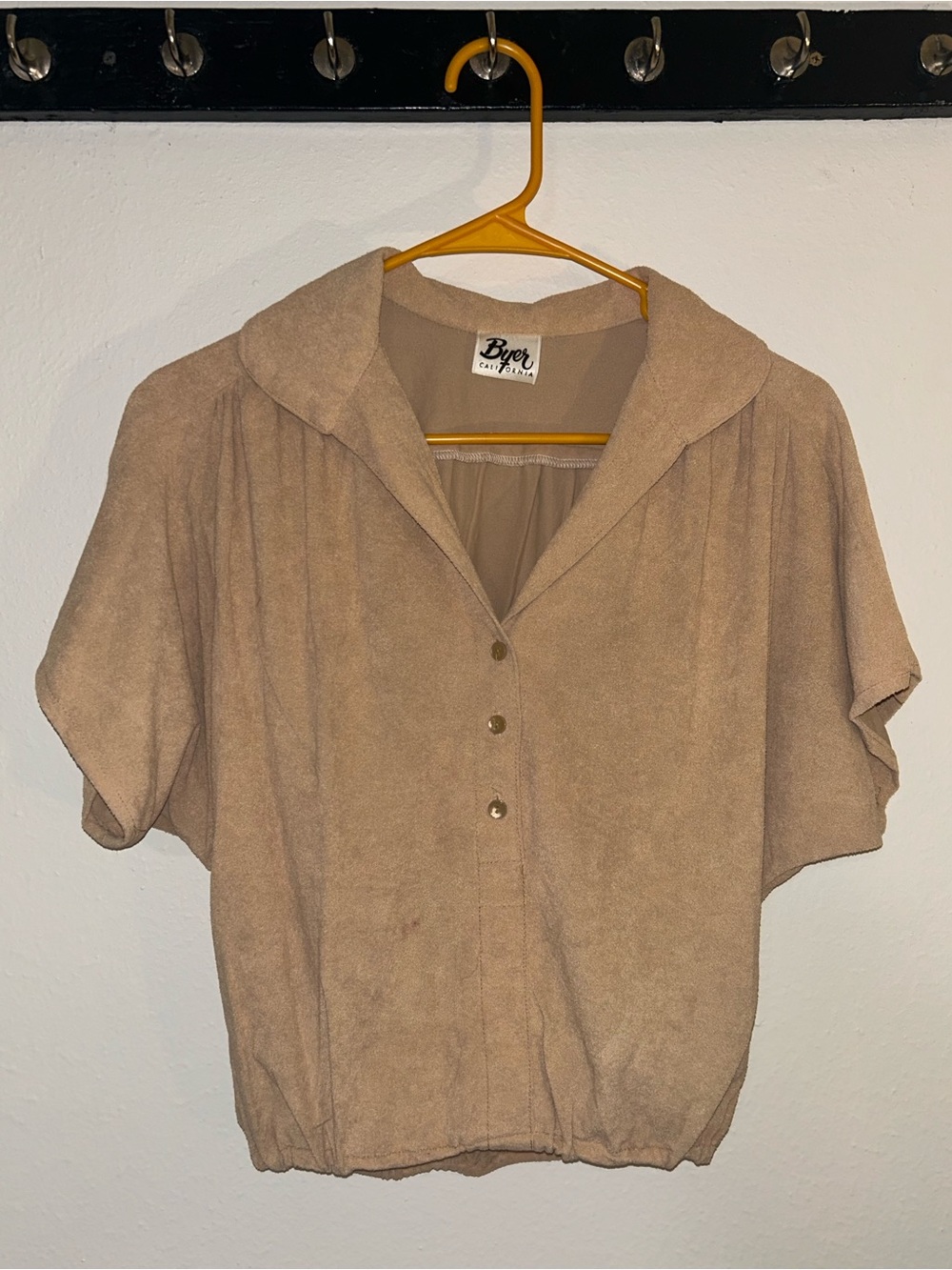 90s Byer California Beige Short Sleeve Top